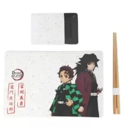 Demon Slayer Ceramic Sushi Set with Chopsticks Tanjiro & Giyu termékfotója