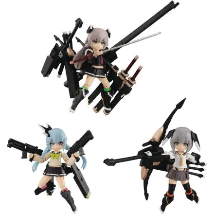 Desktop Army Weapon High School Girl Team 1 pack 3 figures 8cm product photo