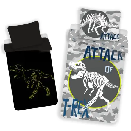 Dinosaur Glow in the Dark Duvet Cover 140x200cm, 70x90 cm product photo