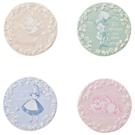 Disney Alice in Wonderland set of 4 coasters product photo
