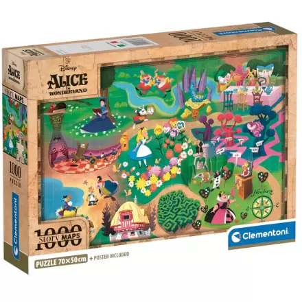 Disney Alice in Wonderland Map puzzle 1000pcs termékfotója