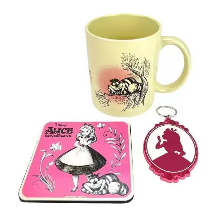 Disney Mug, Coaster and Keychain Set Alice in Wonderland Vintage termékfotója