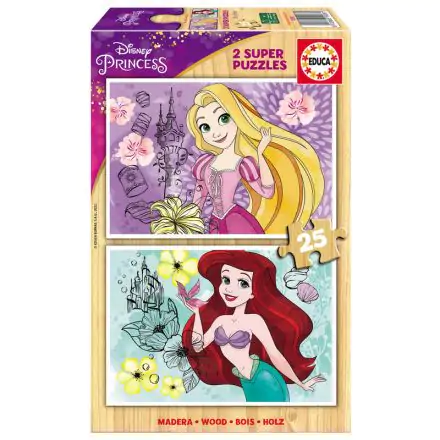 Disney Ariel + Rapunzel puzzle 2x25pcs product photo
