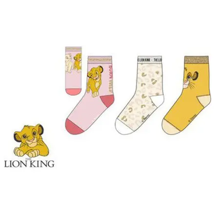 Disney The Lion King Safari Pink Kids Socks 31/34 product photo