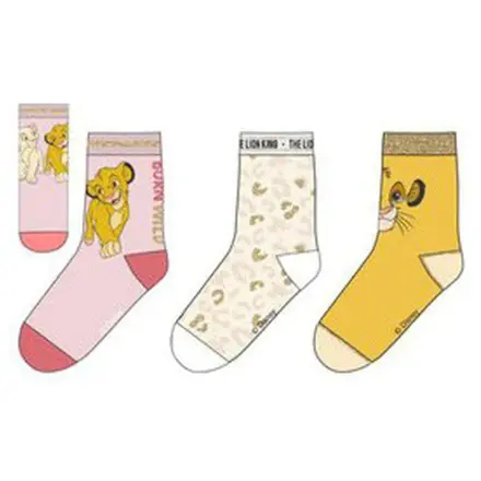 Disney The Lion King Safari Pink Kids Socks 31/34 product photo