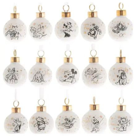 Disney Characters Set of 15 Ceramic Christmas baubles product photo
