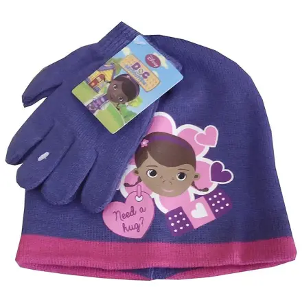 Disney Doc McStuffins Hug Purple kids hat and gloves set 54 cm product photo