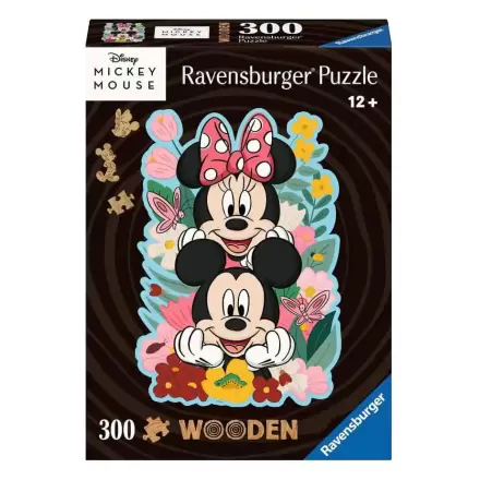 Disney WOODEN Jigsaw Puzzle Mickey & Minnie (300 pieces) termékfotója