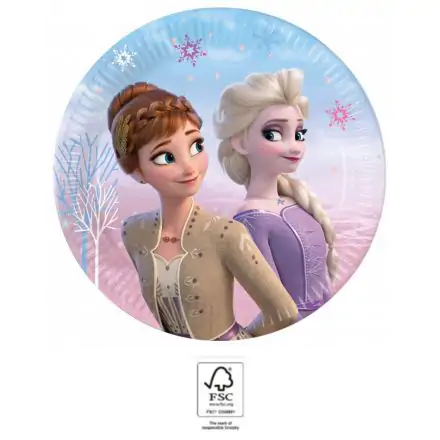 Disney Frozen II Wind Spirit, Disney Frozen II Paper Plates 8 pcs 20 cm FSC product photo