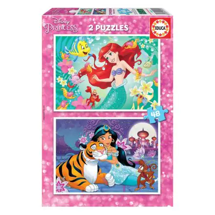 Disney Princess Ariel + Jasmine puzzle 2x48pcs termékfotója