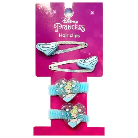 Disney Princesses, Cinderella Glam Hair Clip and Elastic Set of 6 product photo