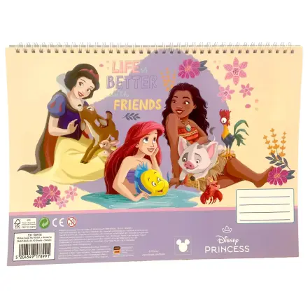 Disney Princesses Life A/4 spiral sketchpad 40 sheets with stickers product photo