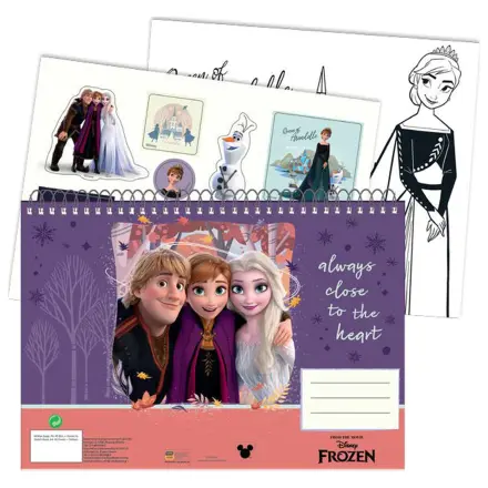 Disney Frozen Heart A/4 Spiral Sketchbook 40 Sheets with Stickers product photo