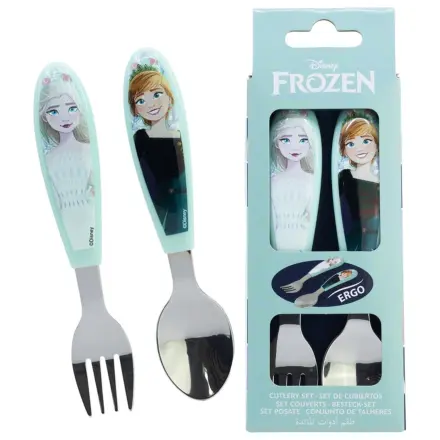 Disney Frozen Snowy Tale Metal Ergo Cutlery Set - 2 Pieces product photo