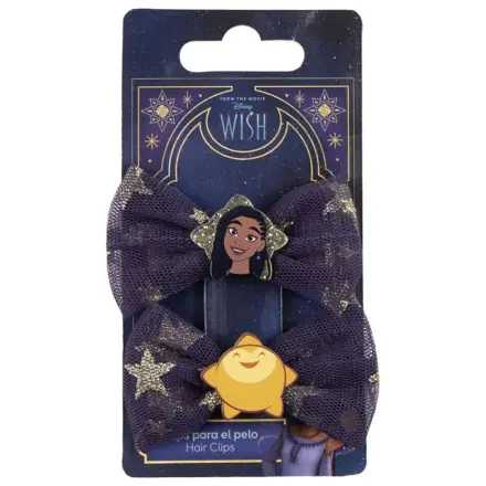 Disney Wish Sparkling Bows Hair Clip Set, 2-Pack product photo