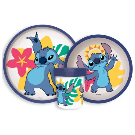 Disney Lilo and Stitch Palms Non-Slip Dinnerware Set, Micro Plastic Set product photo