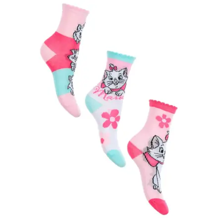 Disney Marie Fancy Pink Kids Socks 27/30 product photo