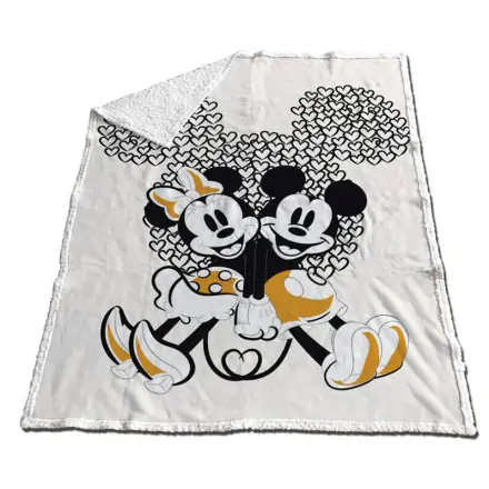 Disney Mickey & Minnie coral sherpa blanket product photo