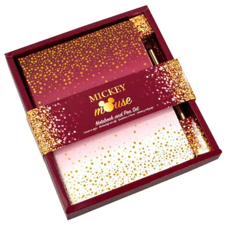 Disney Notebook with Pen Mickey Berry Glitter product photo