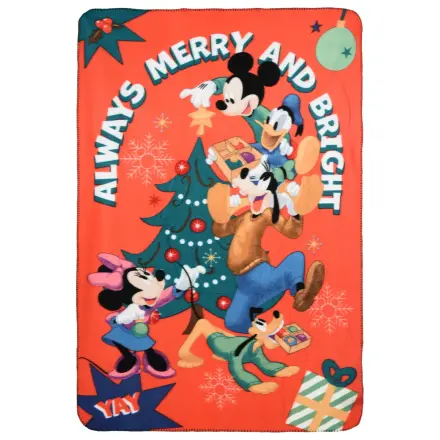 Disney Mickey Bright Christmas fleece blanket 100x150cm product photo
