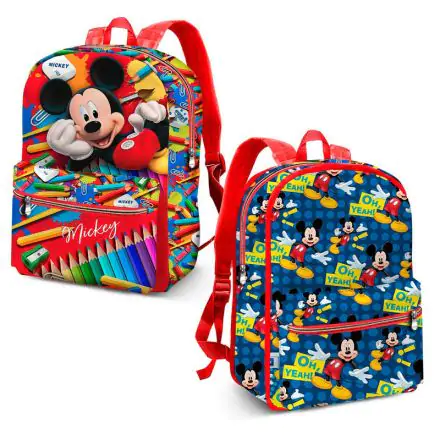 Disney Mickey Crayons reversible backpack 31cm product photo