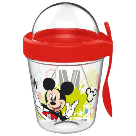 Disney Mickey Fun Cup with Snack Holder Lid and Spoon 350 ml product photo