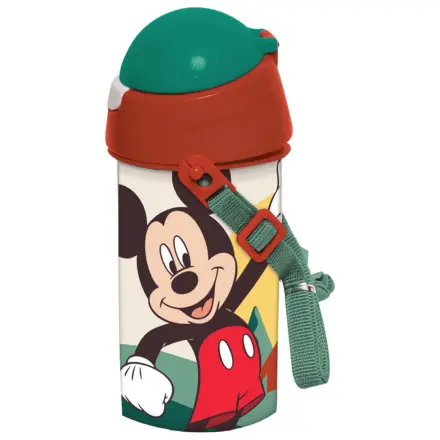 Disney Mickey Nature Plastic Water Bottle with Straw and Hook, 500 ml product photo