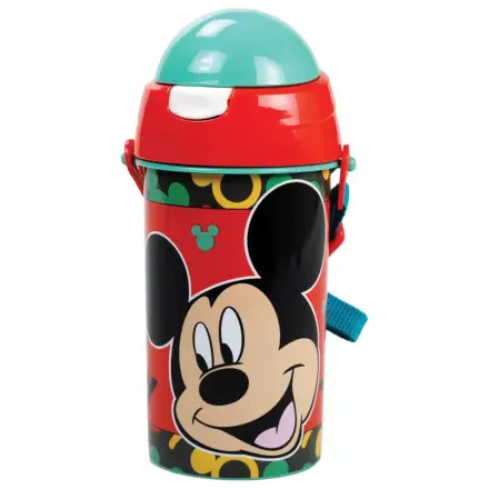 Disney Mickey Mouse Oh Boy Plastic Straw Water Bottle with Lanyard 500 ml product photo