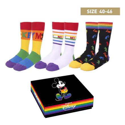 Disney Socks 3-Pack Mickey Pride Collection 40-46 product photo