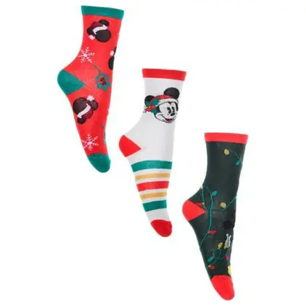 Disney Mickey Santa Hat Christmas Men's Socks 36/40 product photo
