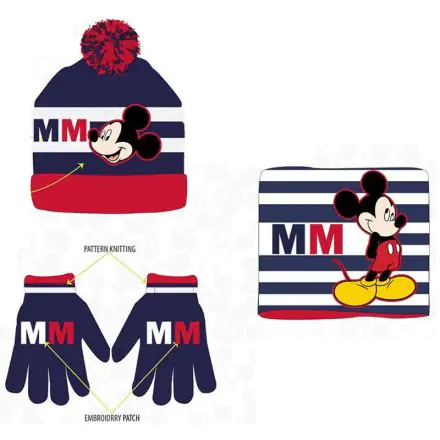 Disney Mickey winter set snood hat gloves product photo