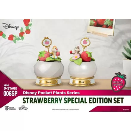Disney Mini Diorama Stage Statues Pocket Plants Series Strawberry Special Edition Set 12 cm termékfotója