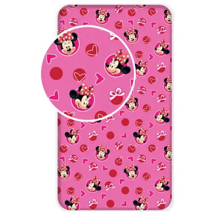 Disney Minnie Hearts Fitted Sheet 90x200 cm product photo