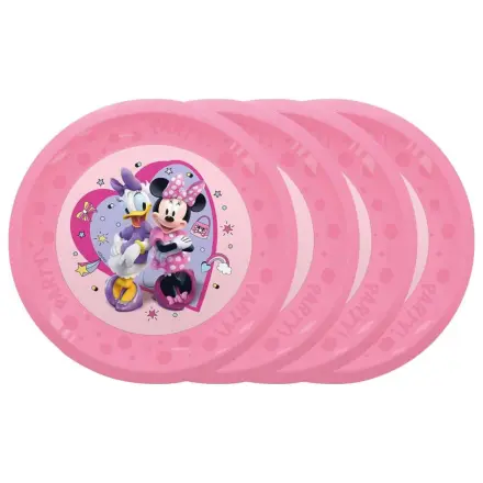 Disney Minnie Junior micro premium plastic dinner plate 4-piece set 21 cm product photo