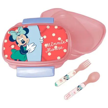 Disney Minnie Summer Sandwich Box + Cutlery Set product photo