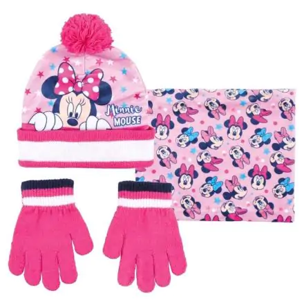 Disney Minnie Kids winter set snood hat gloves product photo
