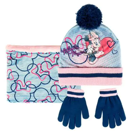 Disney Minnie Kids winter set snood hat gloves product photo