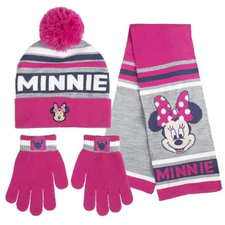 Disney Minnie winter set scarf hat gloves product photo