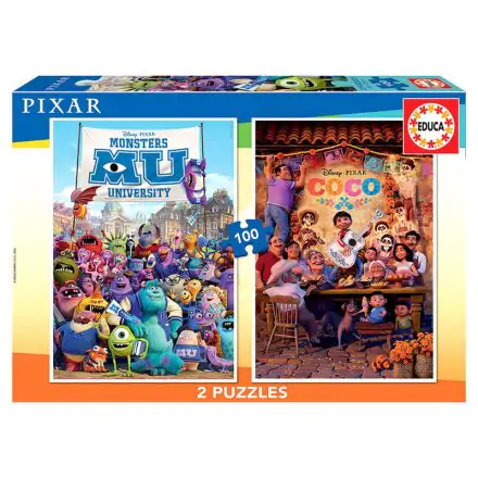 Disney Pixar Coco + Monsters University puzzle 2x100pcs product photo