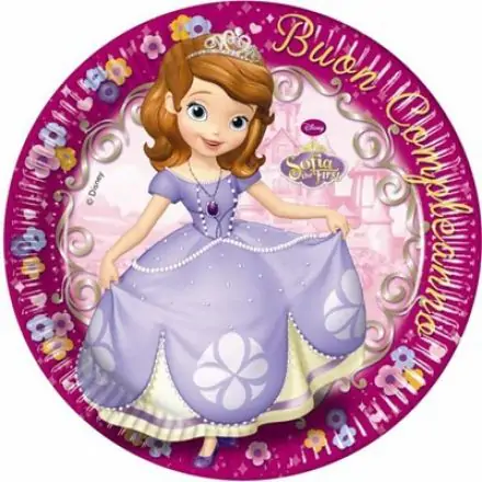 Disney Sofia the First Happy Birthday, Sofia the First Paper Plates 8 pcs - 23 cm product photo