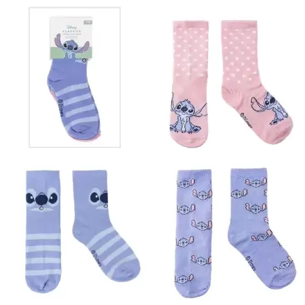 Disney Stitch pack 3 children's/women's socks termékfotója