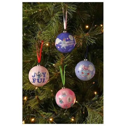 Disney Stitch Set of 4 Christmas baubles product photo