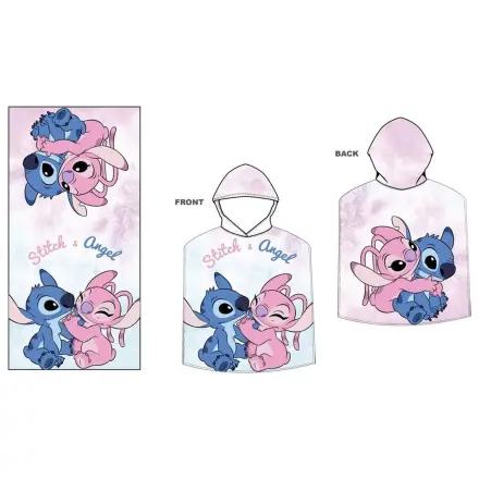 Disney Stitch & Angel microfibre poncho towel product photo