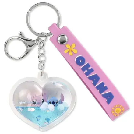 Disney Stitch & Angel Ohana Heart keychain product photo