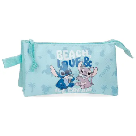 Disney Stitch Beach & Love triple pencil case product photo