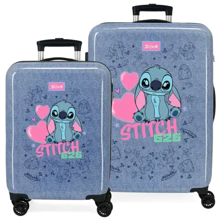 Disney Stitch Hearts ABS 2-piece trolley suitcase set 55/65cm product photo
