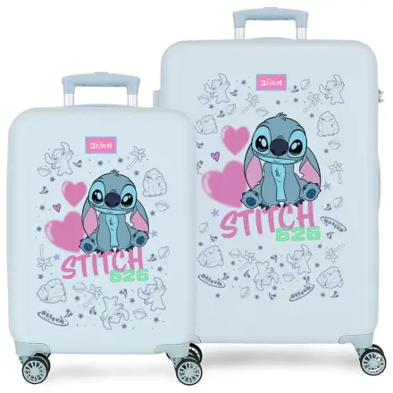 Disney Stitch Hearts ABS 2-piece trolley suitcase set 55/65cm product photo