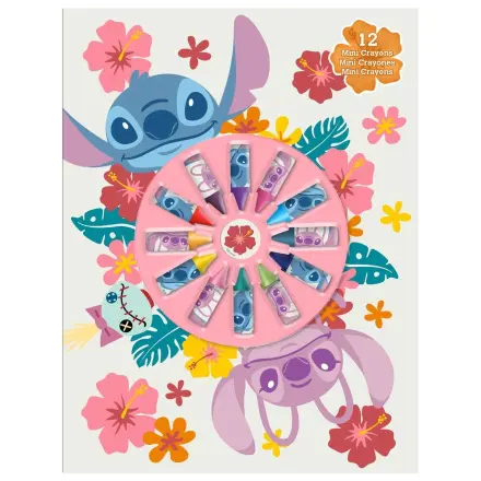 Disney Stitch Notebook + 12 mini crayons product photo