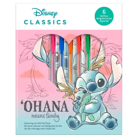 Disney Stitch notebook + 6 gel pens set termékfotója