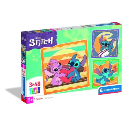 Disney Stitch puzzle 3x48pcs termékfotója